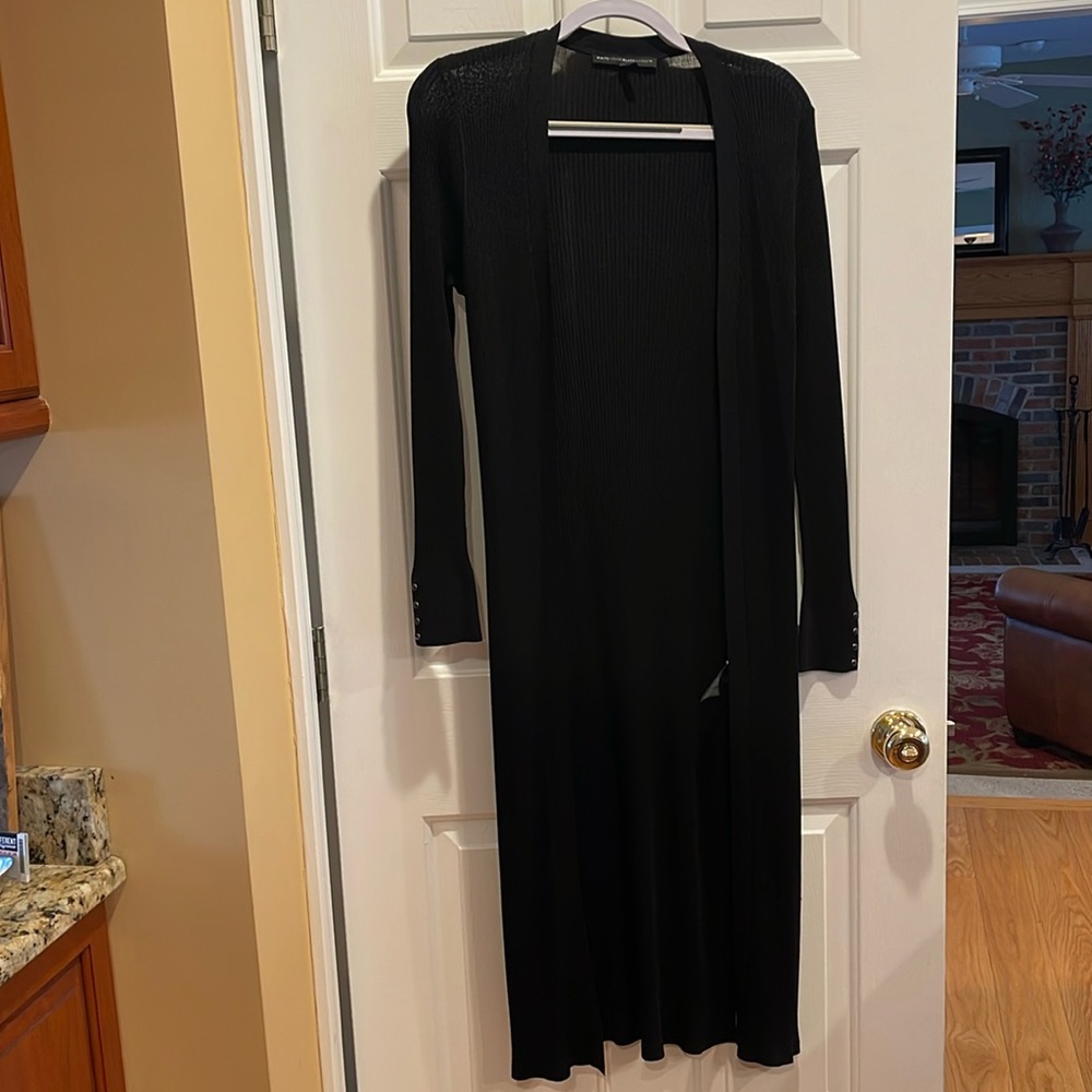 Women’s extra long black sweater
